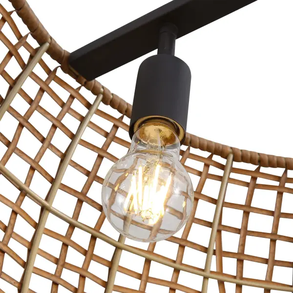 Weavelight Five Light Pendant in Natural Black - Image 8