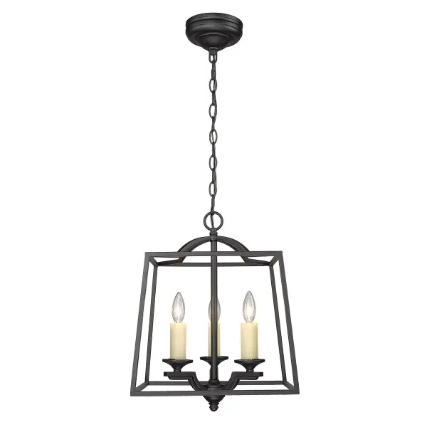 Golden Lighting Athena 3-Light Pendant in Natural Black - Image 3
