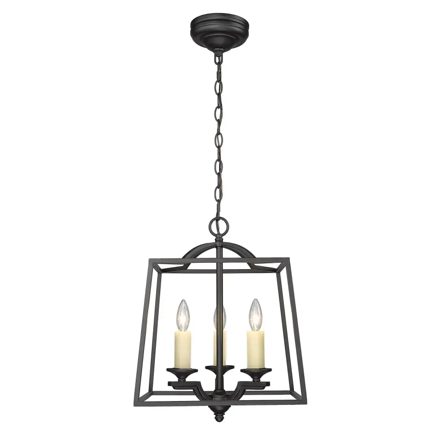 Golden Lighting Athena 3-Light Pendant in Natural Black - Image 3