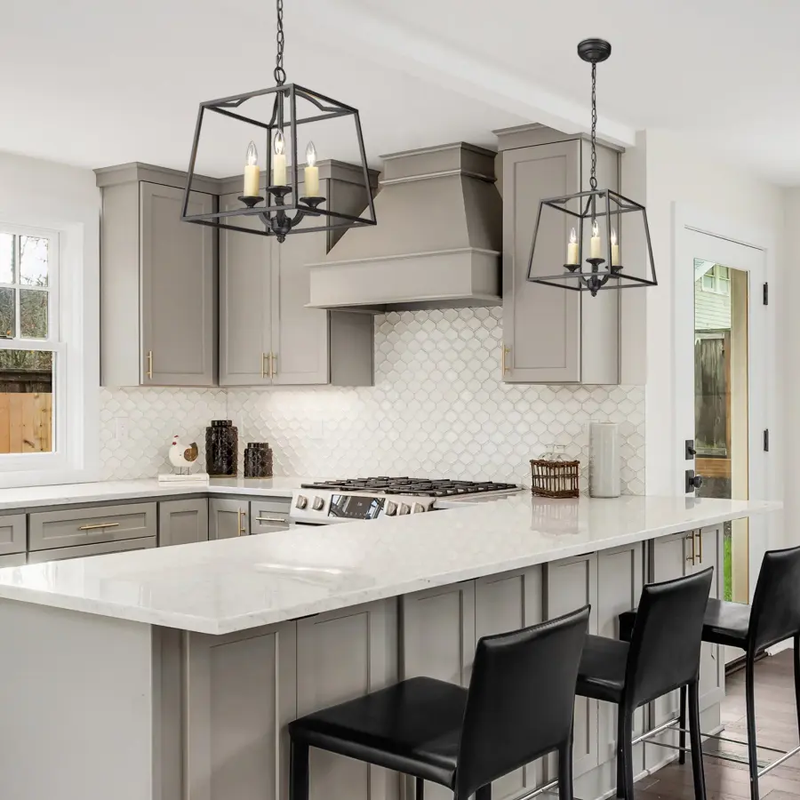 Golden Lighting Athena 3-Light Pendant in Natural Black - Image 4