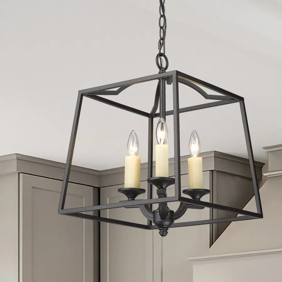Golden Lighting Athena 3-Light Pendant in Natural Black - Image 5