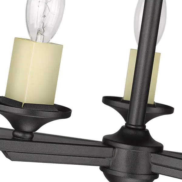 Golden Lighting Athena 3-Light Semi-Flush Mount in Natural Black - Image 3