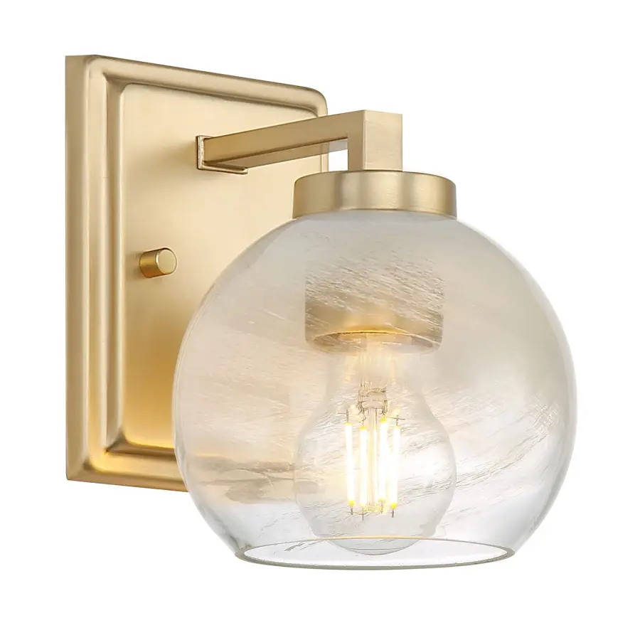 Elegant Art Deco Vanity Light with Soft Alabaster Glow - Image 1