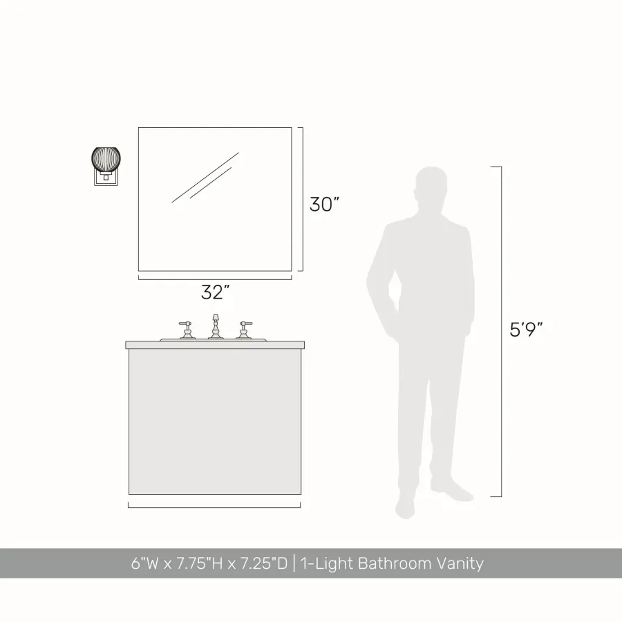 Elliott 1-Light Vanity in Brushed Champagne Brass - Image 5