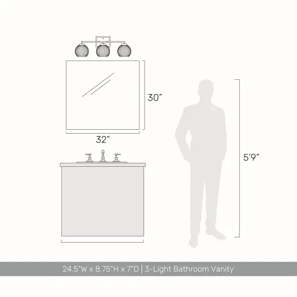 Elliott 3-Light Vanity in Brushed Champagne Brass - Image 7