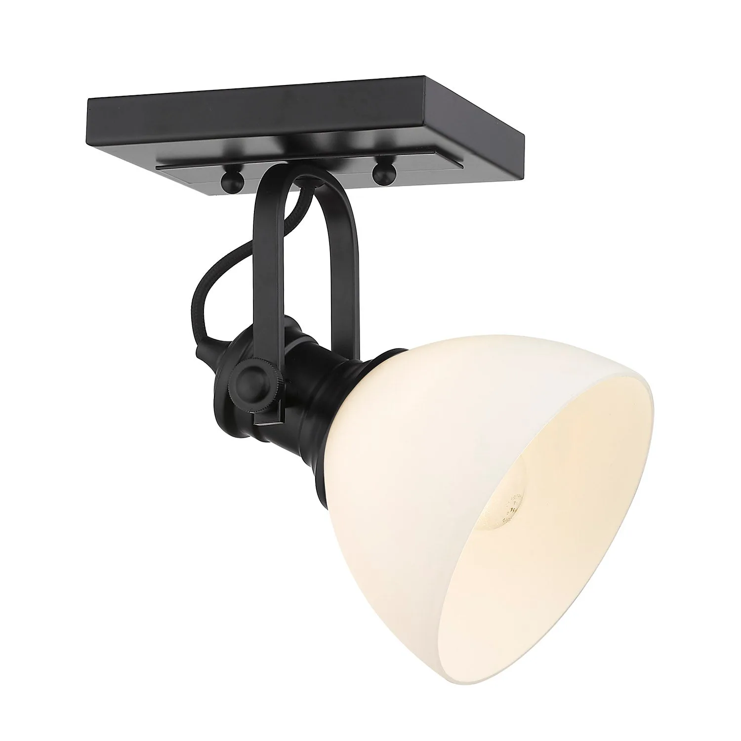 Hines One Light Semi-Flush Mount in Matte Black