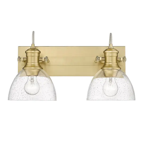 Hines 2-Light Semi-Flush Mount in Brushed Champagne Brass - Image 3