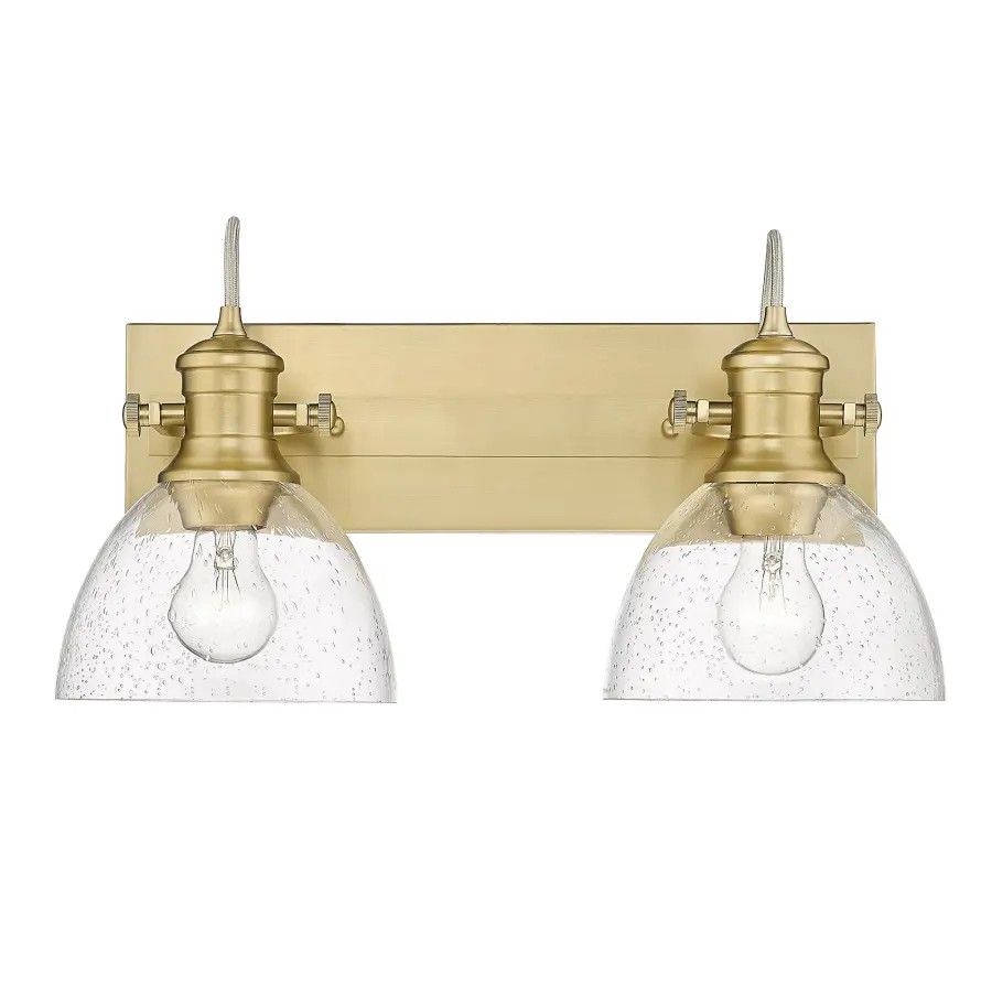Hines 2-Light Semi-Flush Mount in Brushed Champagne Brass - Image 3