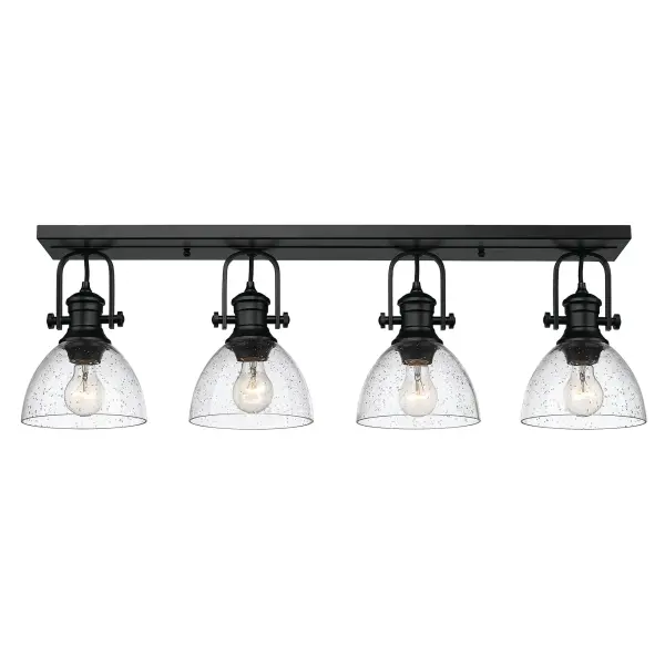 Hines 4-Light Semi-Flush Mount in Matte Black - Image 3