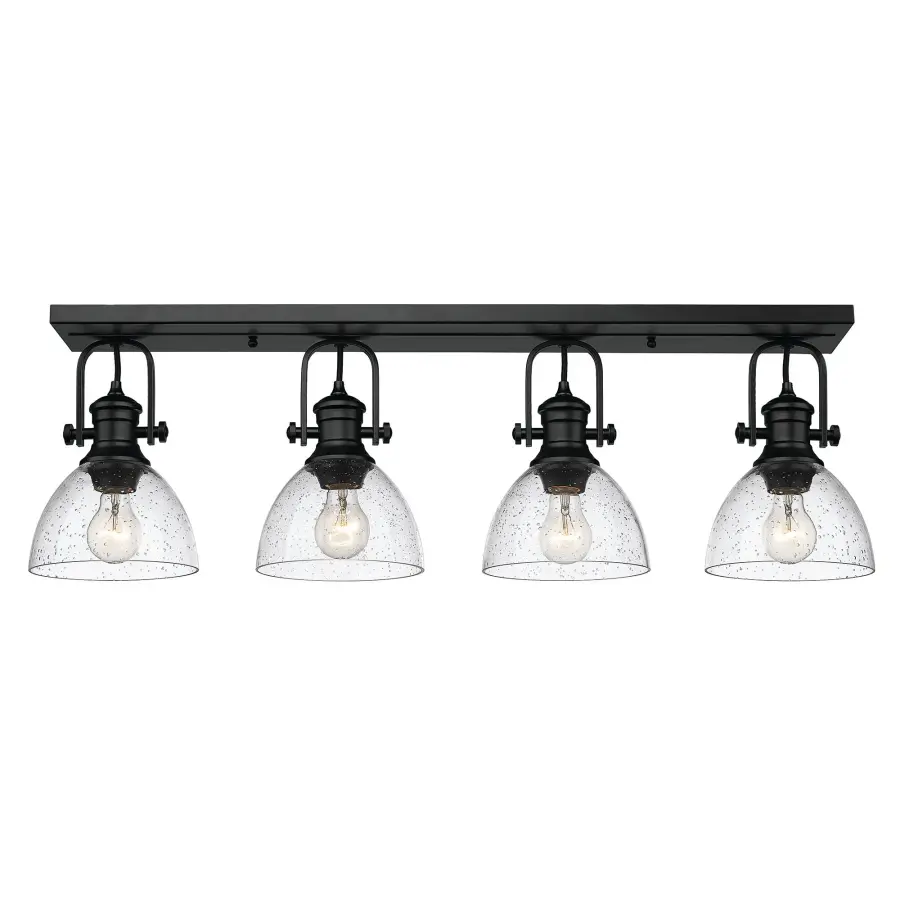 Hines 4-Light Semi-Flush Mount in Matte Black - Image 3