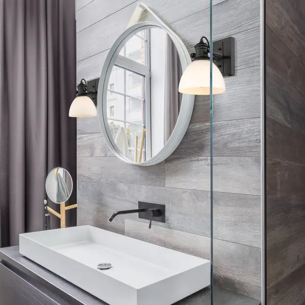 Hines One Light Bath Vanity in Matte Black - Image 4