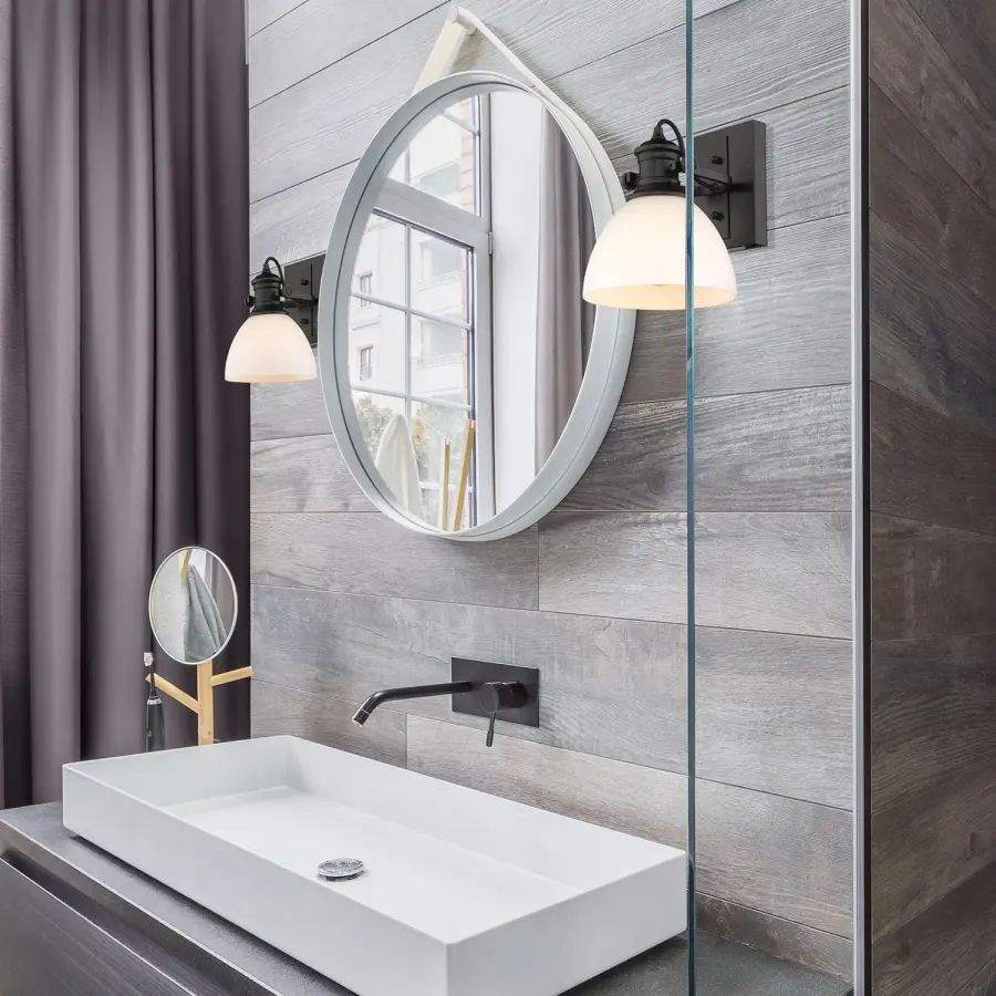 Hines One Light Bath Vanity in Matte Black - Image 4