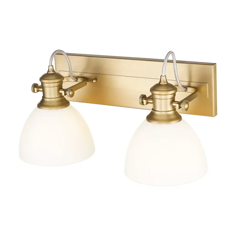 Hines 2-Light Vanity in Brushed Champagne Brass - Image 3