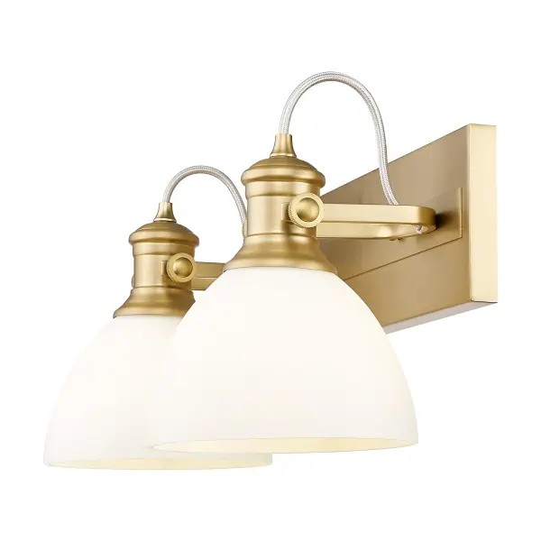 Hines 2-Light Vanity in Brushed Champagne Brass - Image 4