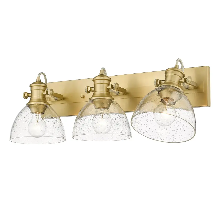 Elegant Farmhouse Vanity Light with Vintage Seeded Glass Charm - Image 1