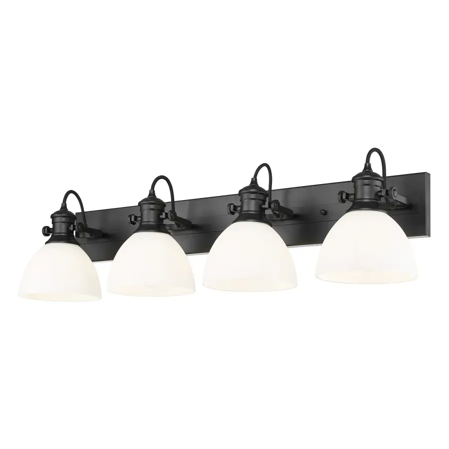 Elegant 4-Light Vanity with Adjustable Heads and Soft Opal Glow - Image 1