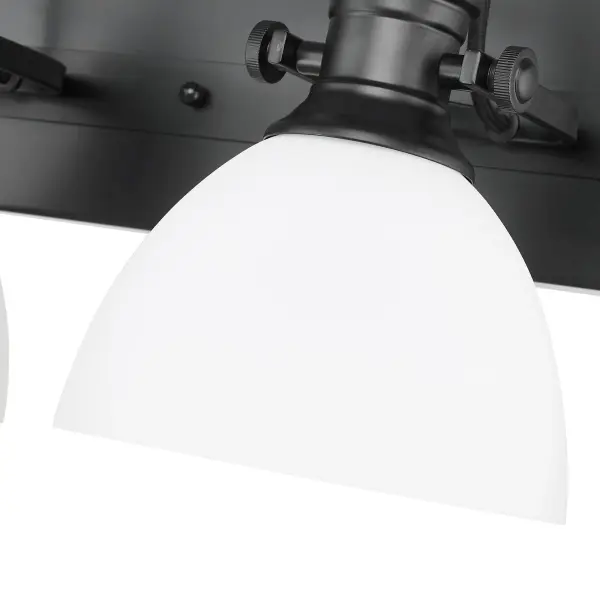 Hines 4-Light Vanity in Matte Black with Opal Glass - Image 5