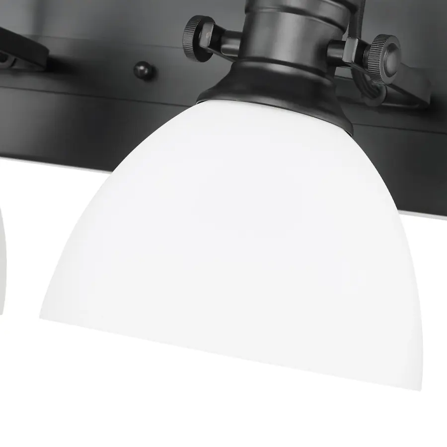 Hines 4-Light Vanity in Matte Black with Opal Glass - Image 5