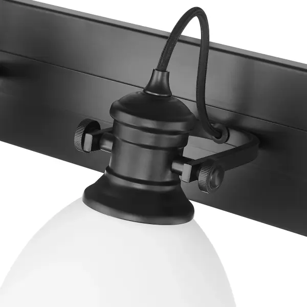 Hines 4-Light Vanity in Matte Black with Opal Glass - Image 6