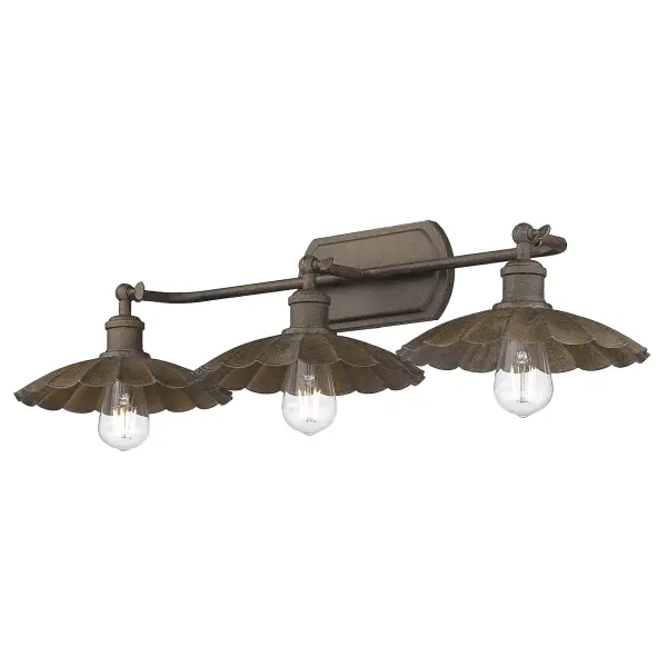 Clemence 3-light Vanity in Dark Rust