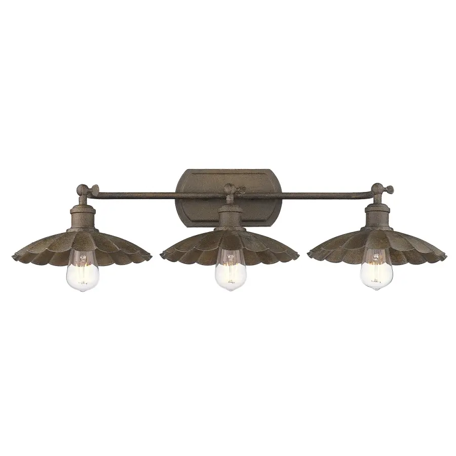 Clemence Three Light Vanity Light in Dark Rust - Image 2