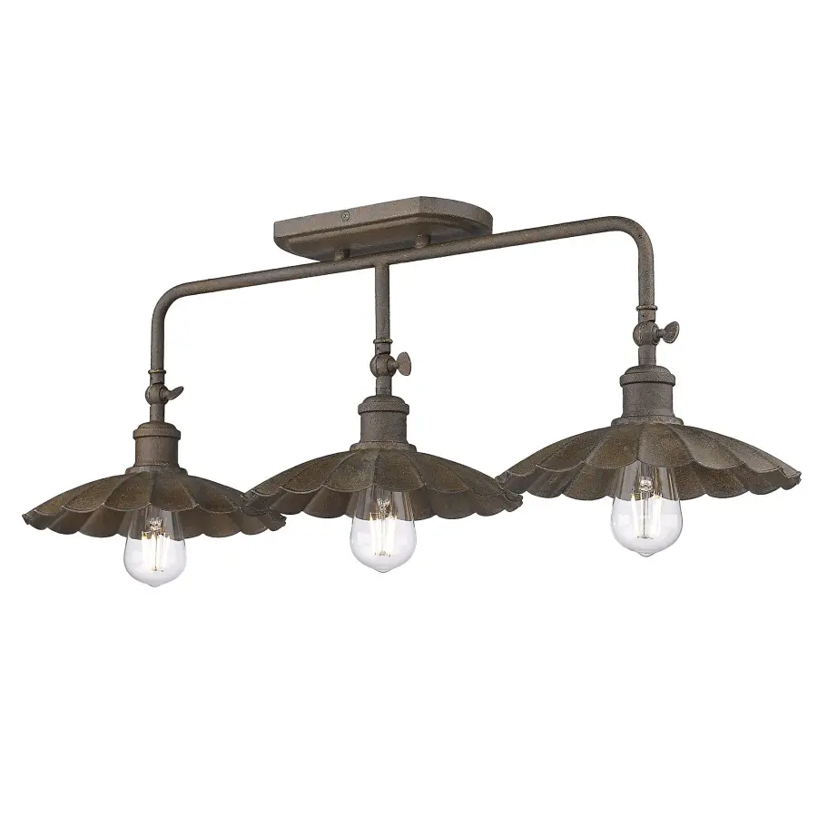 Clemence Three Light Vanity Light in Dark Rust - Image 3