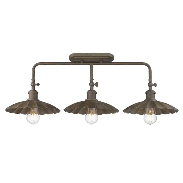 Clemence Three Light Vanity Light in Dark Rust - Image 4
