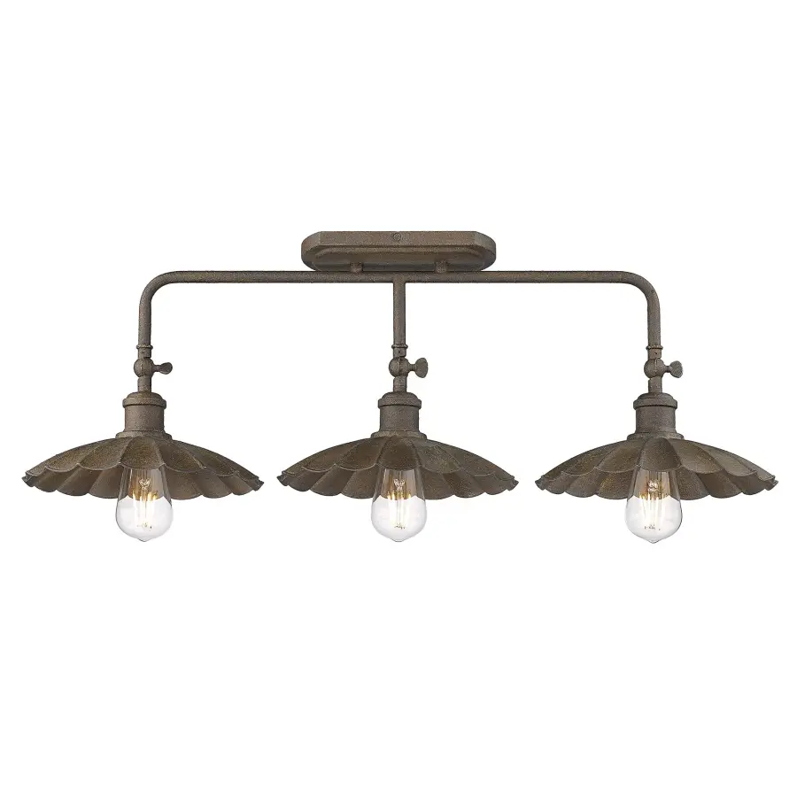 Clemence Three Light Vanity Light in Dark Rust - Image 4