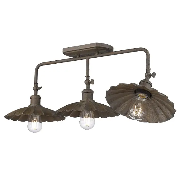 Clemence Three Light Vanity Light in Dark Rust - Image 5