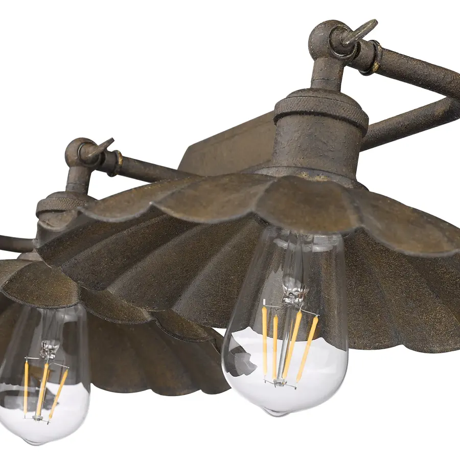 Clemence Three Light Vanity Light in Dark Rust - Image 6