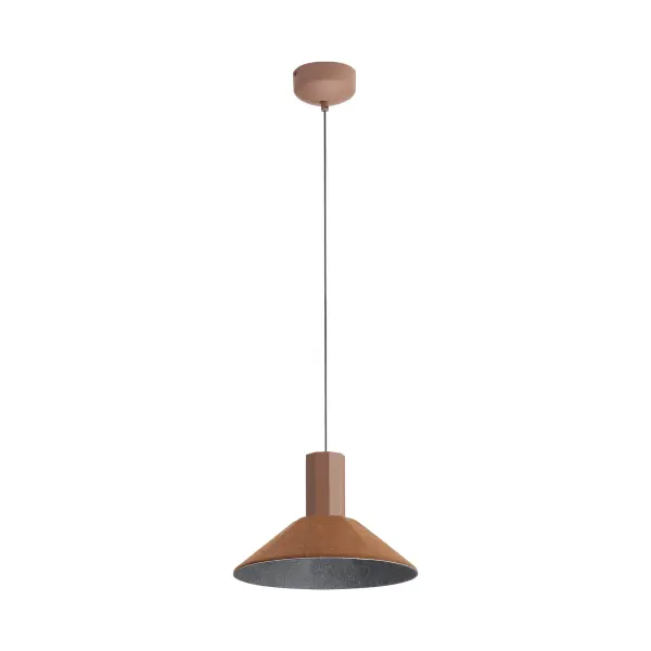 Golden Lighting Faroe 13" Integrated LED Pendant in Coffee/Black Felt - Image 2