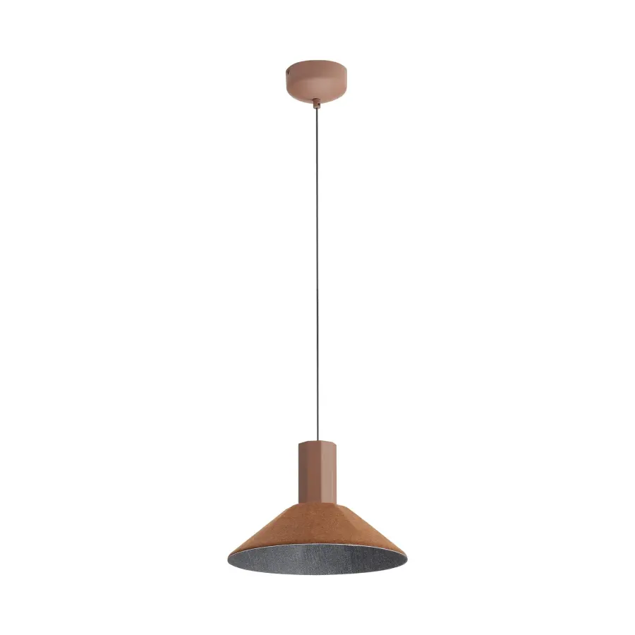 Golden Lighting Faroe 13" Integrated LED Pendant in Coffee/Black Felt - Image 2