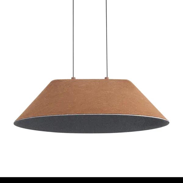 Golden Lighting Faroe 21" Integrated LED Pendant in Coffee/Black Felt - Image 1