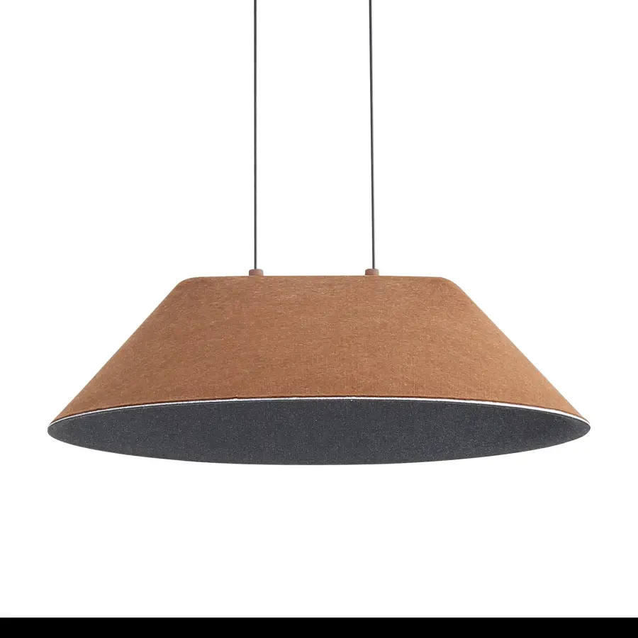 Golden Lighting Faroe 21" Integrated LED Pendant in Coffee/Black Felt - Image 1