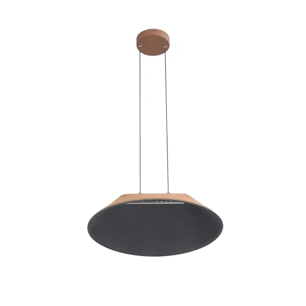 Golden Lighting Faroe 21" Integrated LED Pendant in Coffee/Black Felt - Image 2