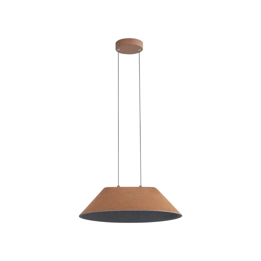 Golden Lighting Faroe 21" Integrated LED Pendant in Coffee/Black Felt - Image 3