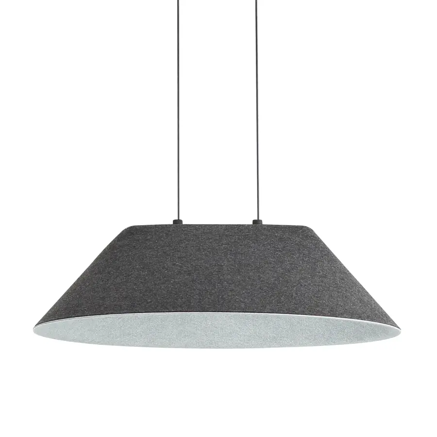Golden Lighting Faroe 21" Integrated LED Pendant in Flecked Black/Grey Felt - Image 1