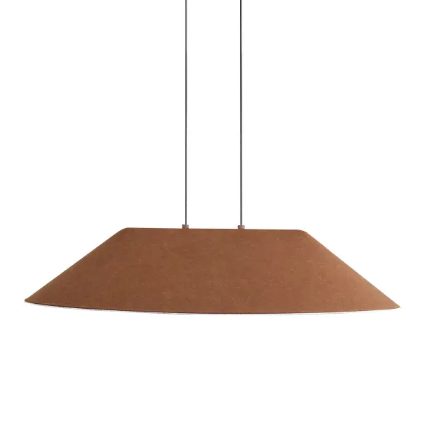Golden Lighting Faroe 30" Integrated LED Pendant in Coffee/Black Felt - Image 1