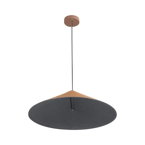 Golden Lighting Faroe 30" Integrated LED Pendant in Coffee/Black Felt - Image 4