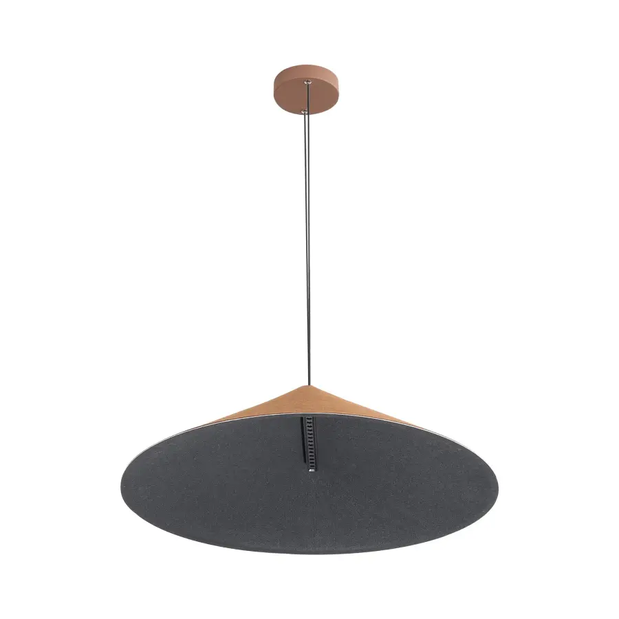 Golden Lighting Faroe 30" Integrated LED Pendant in Coffee/Black Felt - Image 4