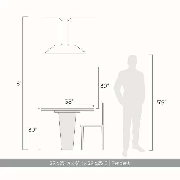Golden Lighting Faroe 30" Integrated LED Pendant in Coffee/Black Felt - Image 8