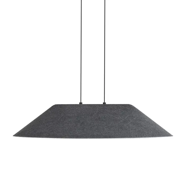 The Faroe 30" pendant combines modern minimalist design with acoustic comfort. Its unique two-tone felt shade dampens sound while providing glare-free illumination, making it perfect for open-concept spaces and dining areas.