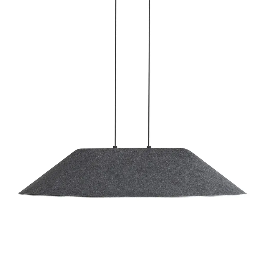 Golden Lighting Faroe 30" Integrated LED Pendant in Flecked Black/Grey Felt - Image 1