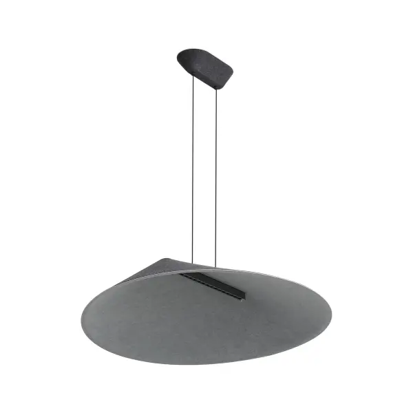 The Faroe 30" pendant combines modern minimalist design with acoustic comfort. Its unique two-tone felt shade dampens sound while providing glare-free illumination, making it perfect for open-concept spaces and dining areas. - alternate view