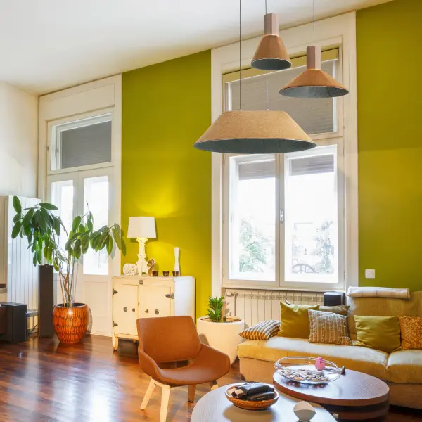 Golden Lighting Faroe 8" Integrated LED Pendant in Coffee/Black Felt - Image 2