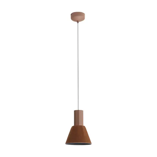 Golden Lighting Faroe 8" Integrated LED Pendant in Coffee/Black Felt - Image 3