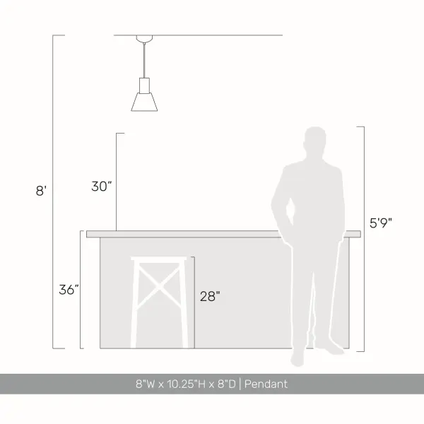 Golden Lighting Faroe 8" Integrated LED Pendant in Coffee/Black Felt - Image 7
