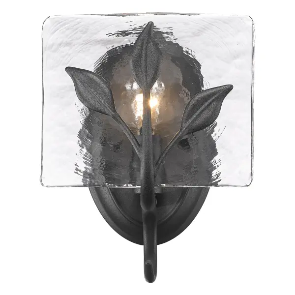 Golden Lighting Calla 1-Light Wall Sconce in Natural Black - Image 1