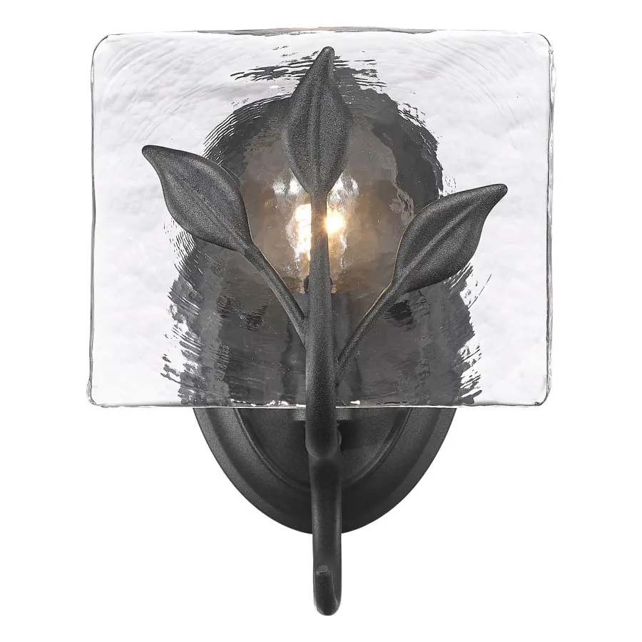 Golden Lighting Calla 1-Light Wall Sconce in Natural Black - Image 1