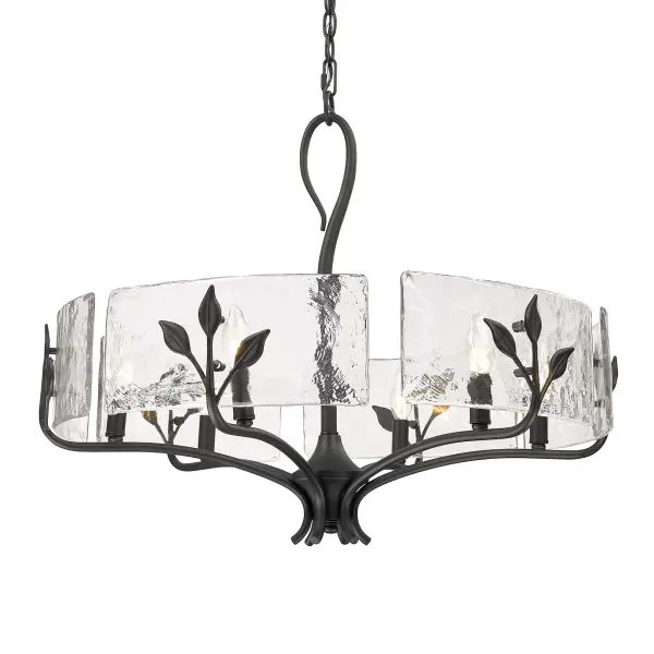 Golden Lighting Calla 6-Light Chandelier in Natural Black - Image 1
